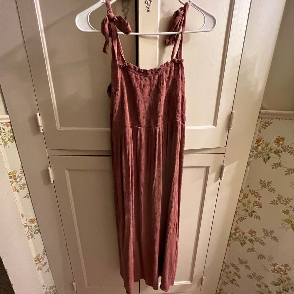 Maternity tie shoulder midi